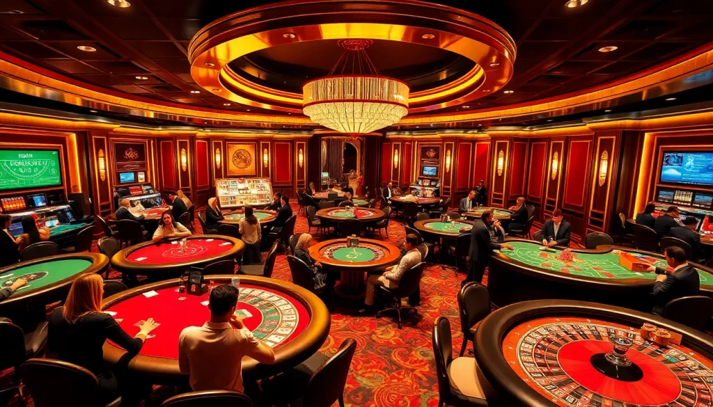 Experience thrilling gaming at BL555, showcasing casino tables with vibrant chips and cards for an engaging atmosphere.