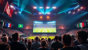 Fans engaging in a thrilling football match streaming on https://vaoluoitv.it.com, showcasing excitement and vibrant community.