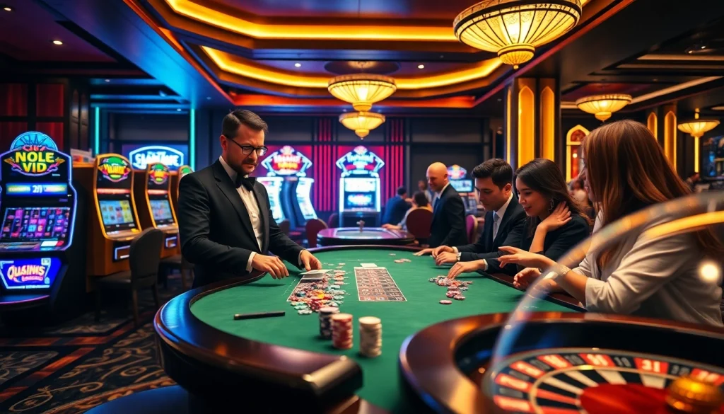 Experience the excitement of rik vip gaming with luxurious tables and vibrant casino atmosphere.