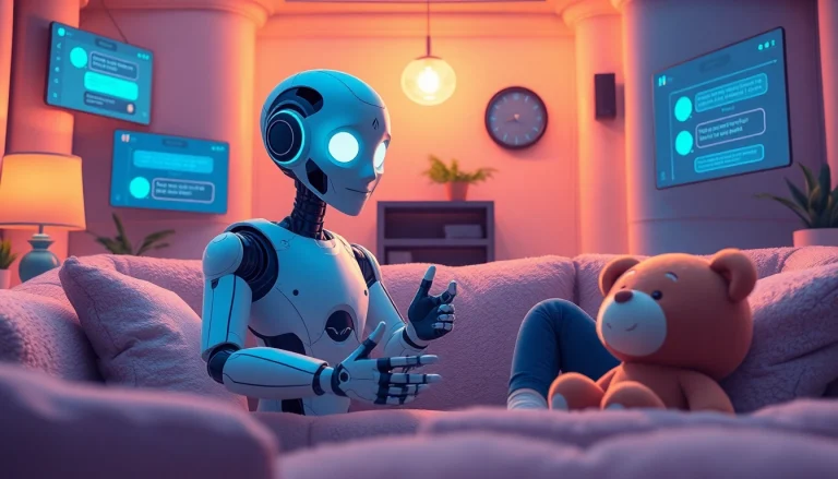 Engaging NSFW character AI interaction scene showcasing emotional connection between user and AI